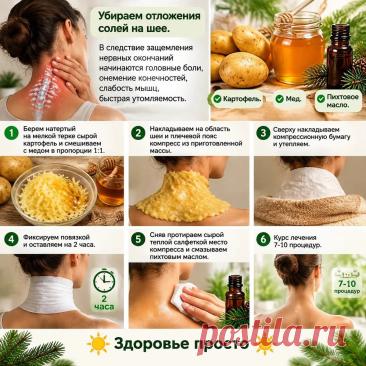 Убираем отложение солей на шее