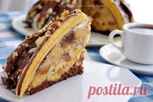 Всеми любимый ТОРТ 'ПАНЧО' - СУПЕР БАНАНОВЫЙ! Легко и безумно вкусно!

Понадобится:
Коржи:
(светлый)
1 ст. кефира
1яйцо
1 ст. сахара
1 ст. муки
1 ч.л. соды
(темный)
1 ст. кефира
1яйцо
1 ст. сахара
1 ст. муки
1 ч.л. соды
2 ст.л. какао
Начинка:
6 баночек бананового йогурта (100 граммовых)
бананы 4-5 шт
Украшение:
4-5 бананов
2 баночки бананового йогурта
шоколад 100 г + 2 ст.л. раст. масла
орехи любые для посыпки
Форма 24 см

Приготовление:

Разогрейте духовку до 180 С
В миск...