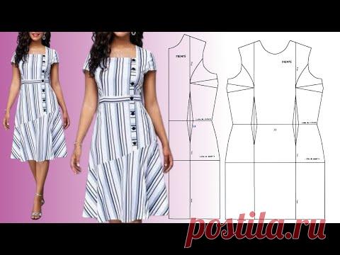 Molde de Vestido com Manga Curta[Super FÁCIL Seguindo Esse Passo a Passo]