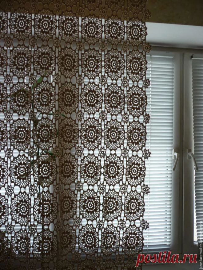 Шторы связанные из отдельных мотивов крючком! А Вы бы так оформили свои окна? Примеры и схемы для вязания! | Юлия Жданова | Дзен