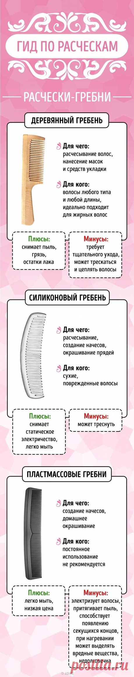 Подбираем правильную расческу для вашего типа волос / Все для женщины