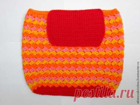 Очаровательный вязаный рюкзачок для девочки