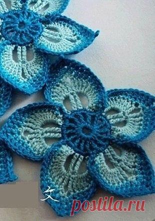 Подборка схем для вязаных цветочков