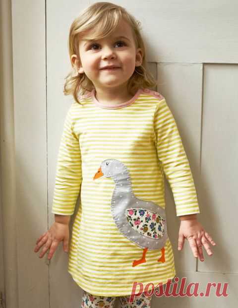 Полосатый с аппликацией платье из Джерси 73163 платья в Бодене