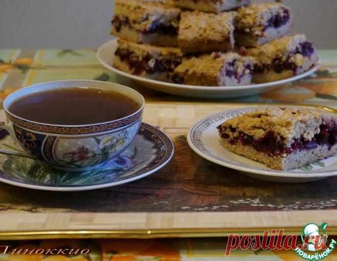 Тёртый пирог с чёрной смородиной – кулинарный рецепт