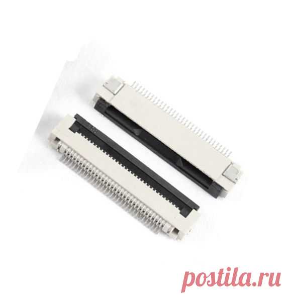 Коннектор 32 pin для FFC FPC шлейфов с фиксатором, нижние контакты, шаг 0,5 мм. Купить SMD гнездо планшета 32 pin для FFC FPC плоских шлейфов с защёлкой Flip-Lock, для  тачпадов, дисплеев, сенсоров, клавиатур, шаг 0,5 мм.