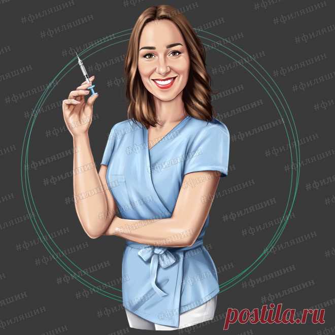Шарж для женщины на тему профессии. Нарисую для вас цифровой шарж по фото. Пишите по ссылке с картинки или прямо в комментарии