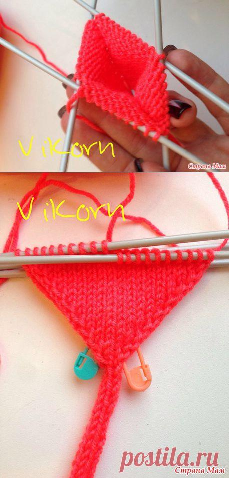 МК по вязанию двойных (полых) ушек к детской шапке - Вязание - Страна Мам