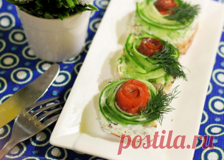 Бутерброды с семгой на праздничный стол рецепт с фото пошагово - 1000.menu