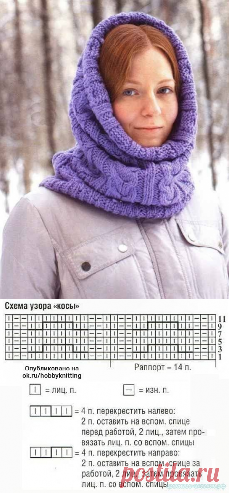 Шарф-труба (Вязание спицами) – Журнал Вдохновение Рукодельницы