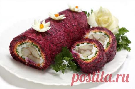 Праздничный рулетик «Селедка под шубой» - Люблю готовить