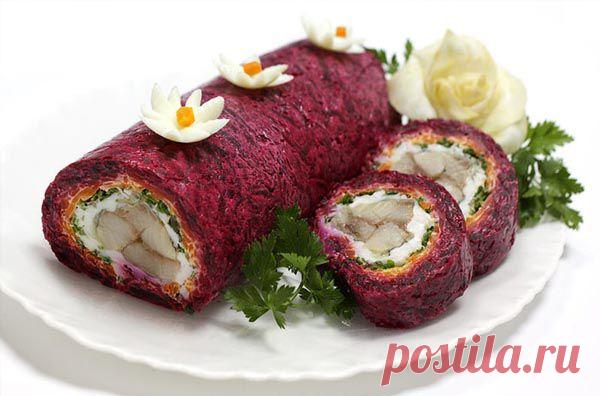 Праздничный рулетик «Селедка под шубой» - Люблю готовить