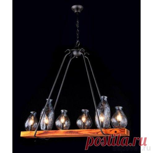 Подвес Maytoni серии House на шесть ламп.
Плафоны в виде старых бутылей