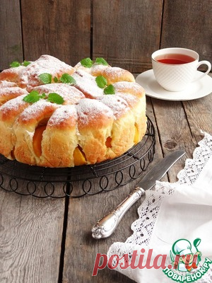 Пирог с персиками - кулинарный рецепт
