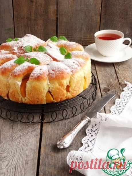 Пирог с персиками - кулинарный рецепт