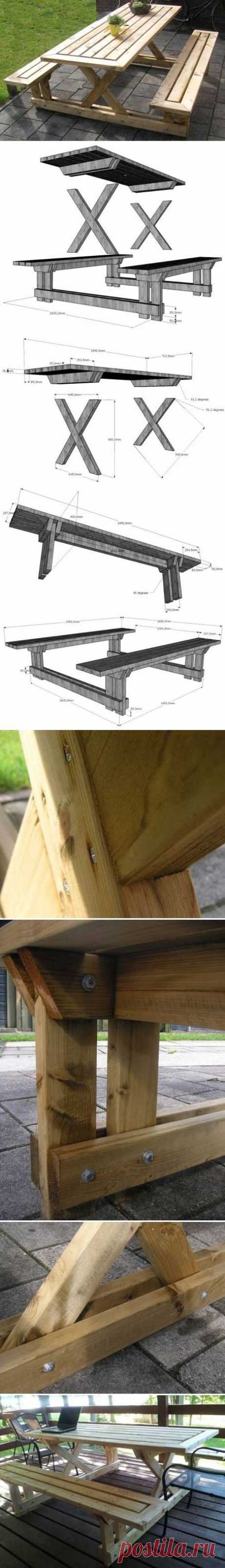 DIY Garden Bench And Table Pictures, Photos, and Images for Facebook, Tumblr, Pinterest, and Twitter