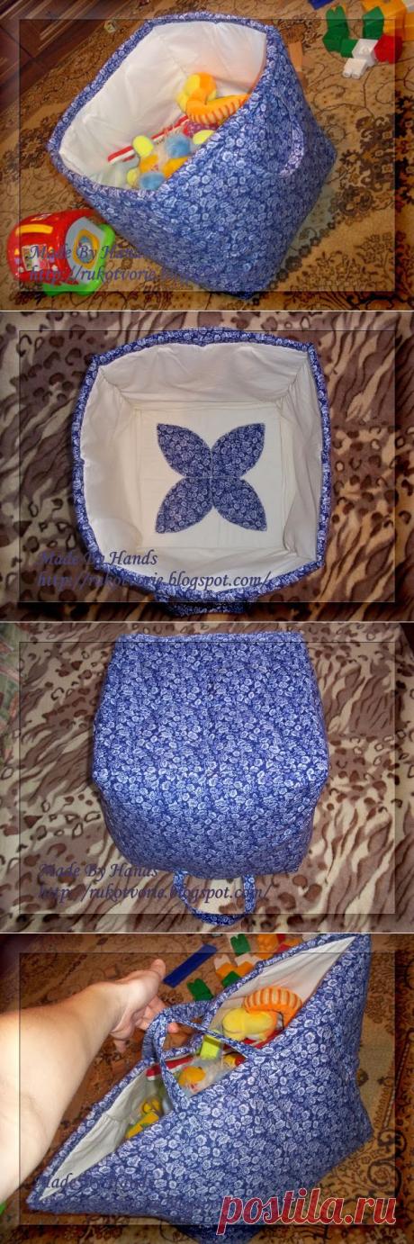 Made By Hands: Мягкий короб для игрушек "Клевер"