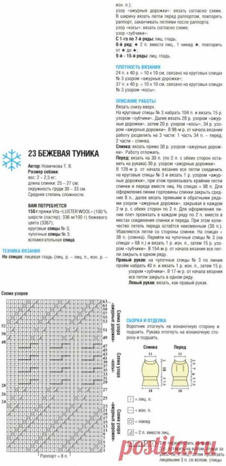Схемы вязания для маленьких собак
