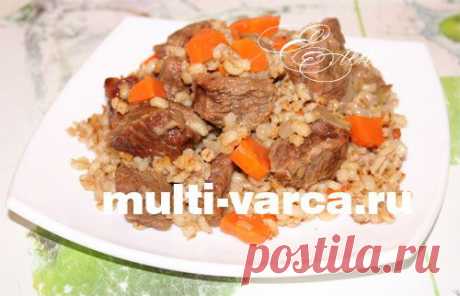 Плов из перловки в мультиварке