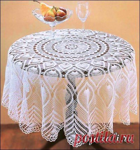 Вяжем очень красивую скатерть - Для уюта в доме