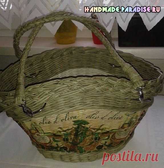 Плетение сумки из газетных трубочек - Handmade-Paradise