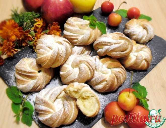 Булочки песочные с яблоками – кулинарный рецепт
