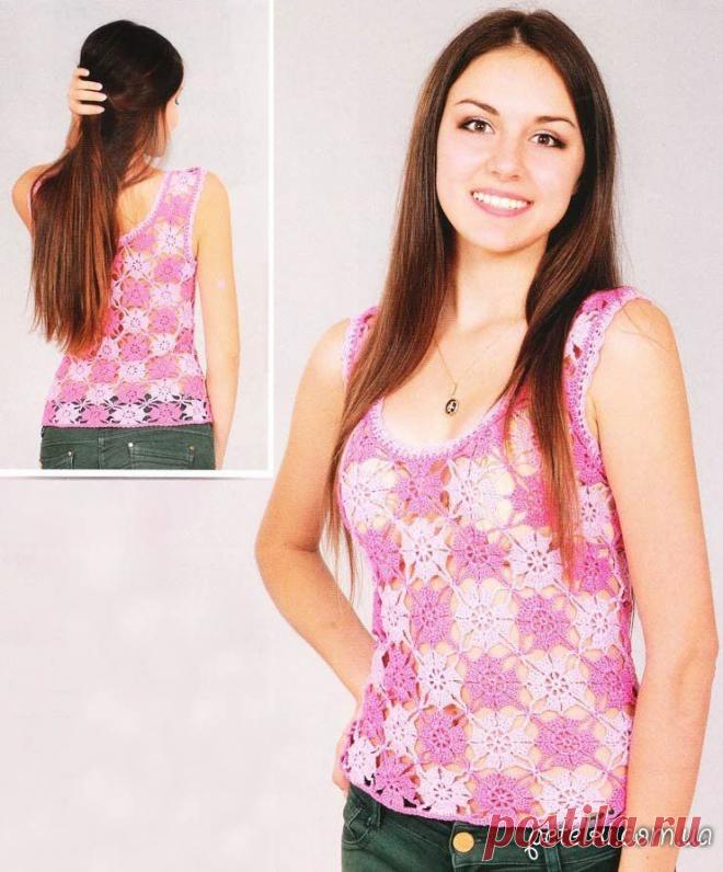 Вязаные маечки и топы со схемами и описанием. » Страница 4