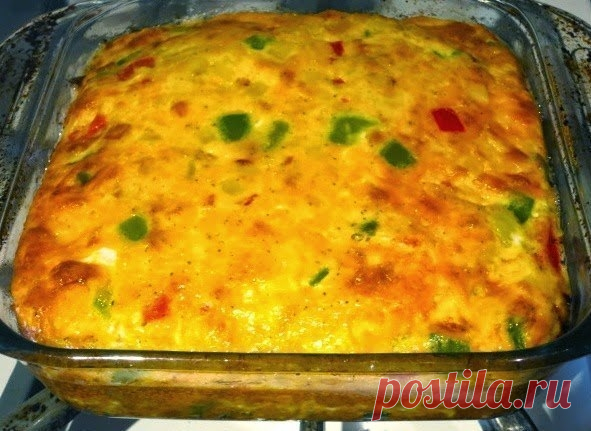 Как приготовить омлет по-денверски, запеченный в духовке. - рецепт, ингредиенты и фотографии