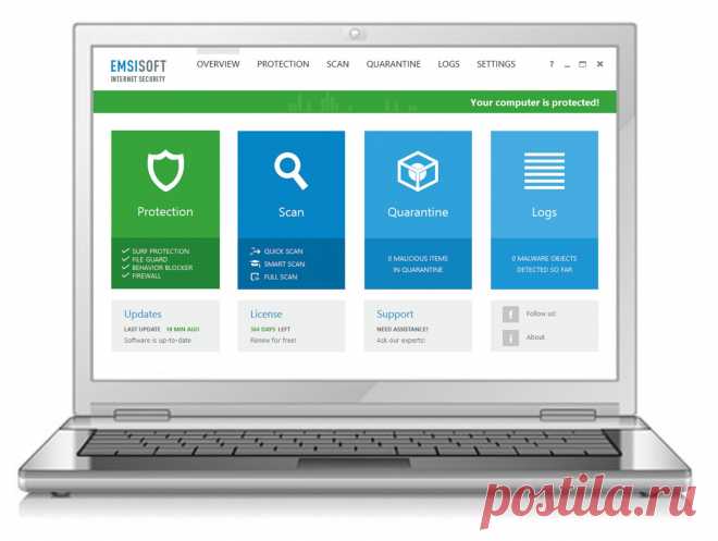 Emsisoft Internet Security - Emsisoft Anti-Malware и Emsisoft Online Armore Firewall в одном интерфейсе - мощная защита!