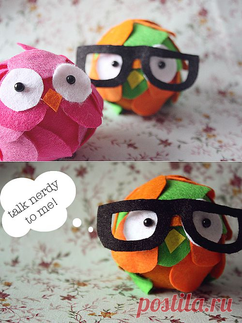 felt owl for kids: felt ideas and tutorial | make handmade, crochet, craft