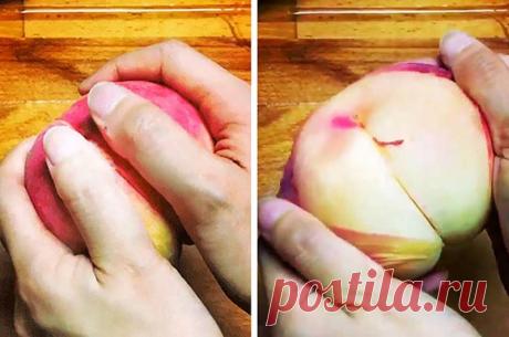 Простой способ очистки персиков | Делимся советами