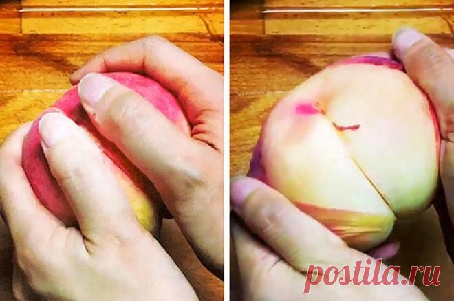 Простой способ очистки персиков | Делимся советами