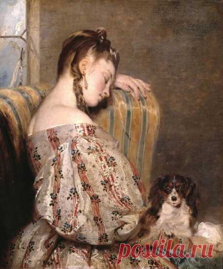 Генри Уайатт (Henry Wyatt, 1794-1840) — английский художник-портретист, автор сюжетов и жанровых картин.

"Бдительность" (Vigilance), 1835 г.