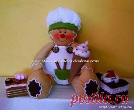 Пряничный человечек. Выкройка