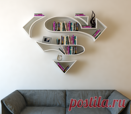 Веселый дизайн книжных полок в интерьере — DIYIdeas