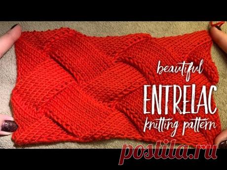 ЭНТЕРЛАК СПИЦАМИ ПОВОРОТНЫМИ РЯДАМИ: мастер-класс, часть 3 ❤️ / Entrelac knitting pattern
