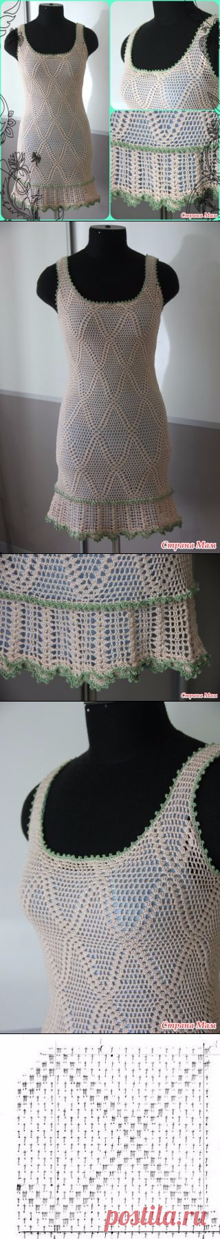 . Сарафан, крупный ромб. - Все в ажуре... (вязание крючком) - Страна Мам