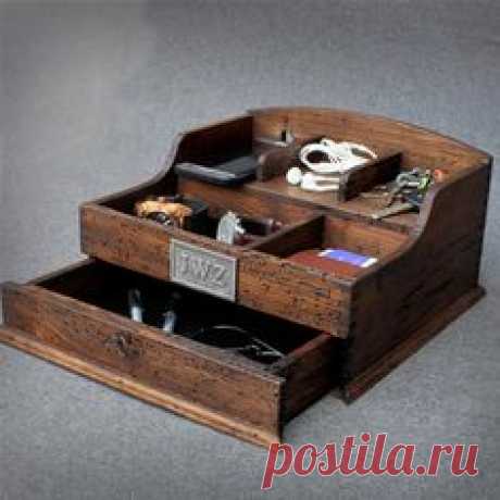 Personalized Rustic Men's Valet Box with by OurWeddingInvites
