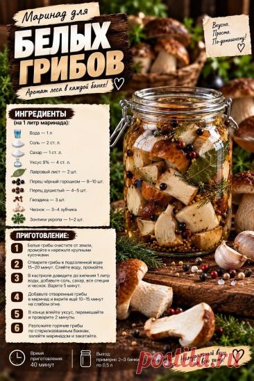 Маринад для белых грибов