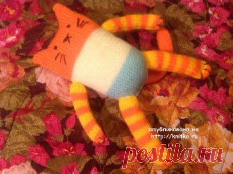 Вязаная игрушка кот – работа Людмилы, Вязаные игрушки