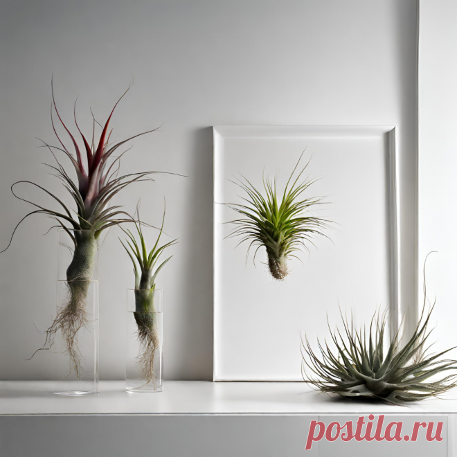 20 фото: тилландсия атмосферная в интерьере | Комнатные цветы и растения