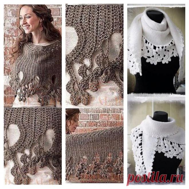 А не связать ли и нам оригинальные палантины, снуды, накидки и шапки? | Ирина Буланова | Яндекс Дзен