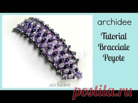 Peyote | Tutorial | DIY Beadwork | Violet Princess Bracelet | Twin Beads | Magatama | with SUBTITLES - YouTube