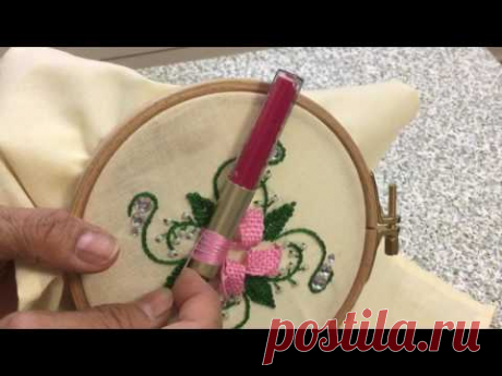 Hand Embroidery easy stitch how to make fancy flower stitch