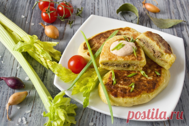 Картофельные зразы — котлеты из картошки с печенью цыплёнка. Пошаговый рецепт с фото.