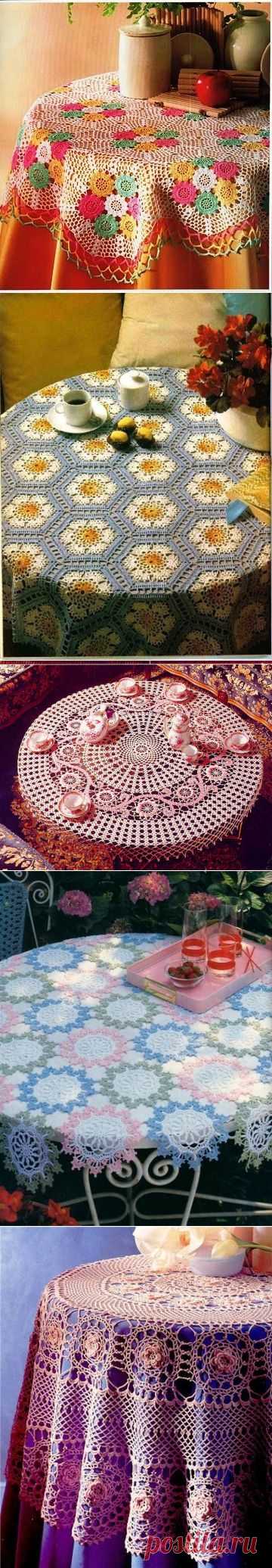 КРАСИВЫЕ СКАТЕРТИ, СВЯЗАННЫЕ КРЮЧКОМ.