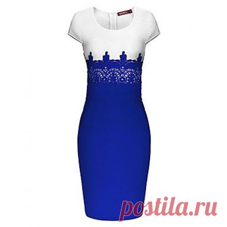 Миди-платье фасона бодикон с кружевной отделкой - RUB p. 839,13