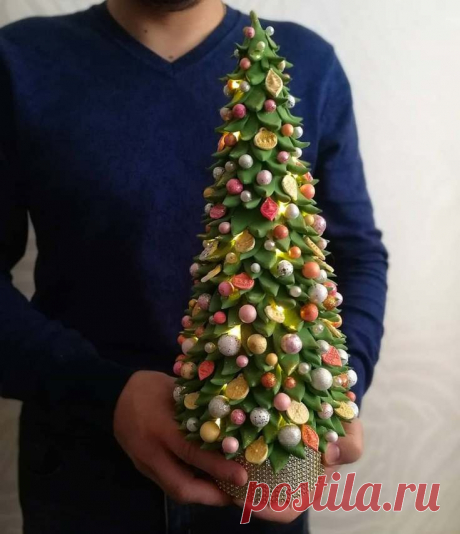 Елка из полимерной глины | 41 фото | Polymer clay craft
