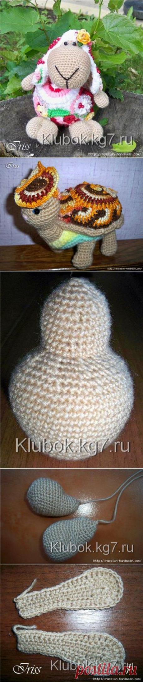 Овечка крючком и игрушки в технике ФРИФОРМ. Мастер-класс