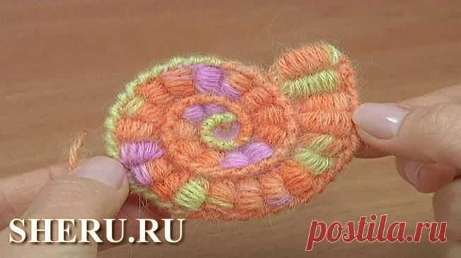 Скрамбл или яркий мотив в технике фриформ - Урок вязания 22